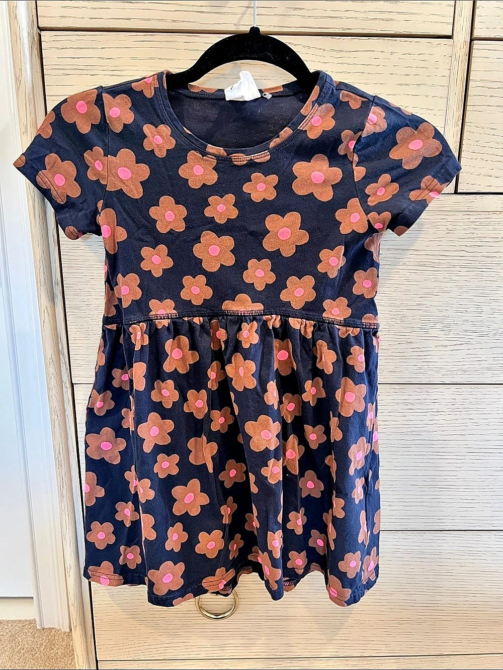 Cotton On Kids Floral Dress in Blue & Pink